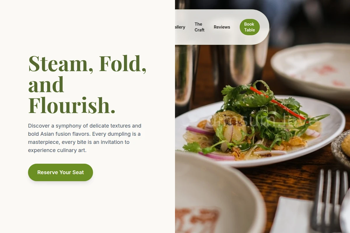 Folding Art Asian Fusion Food