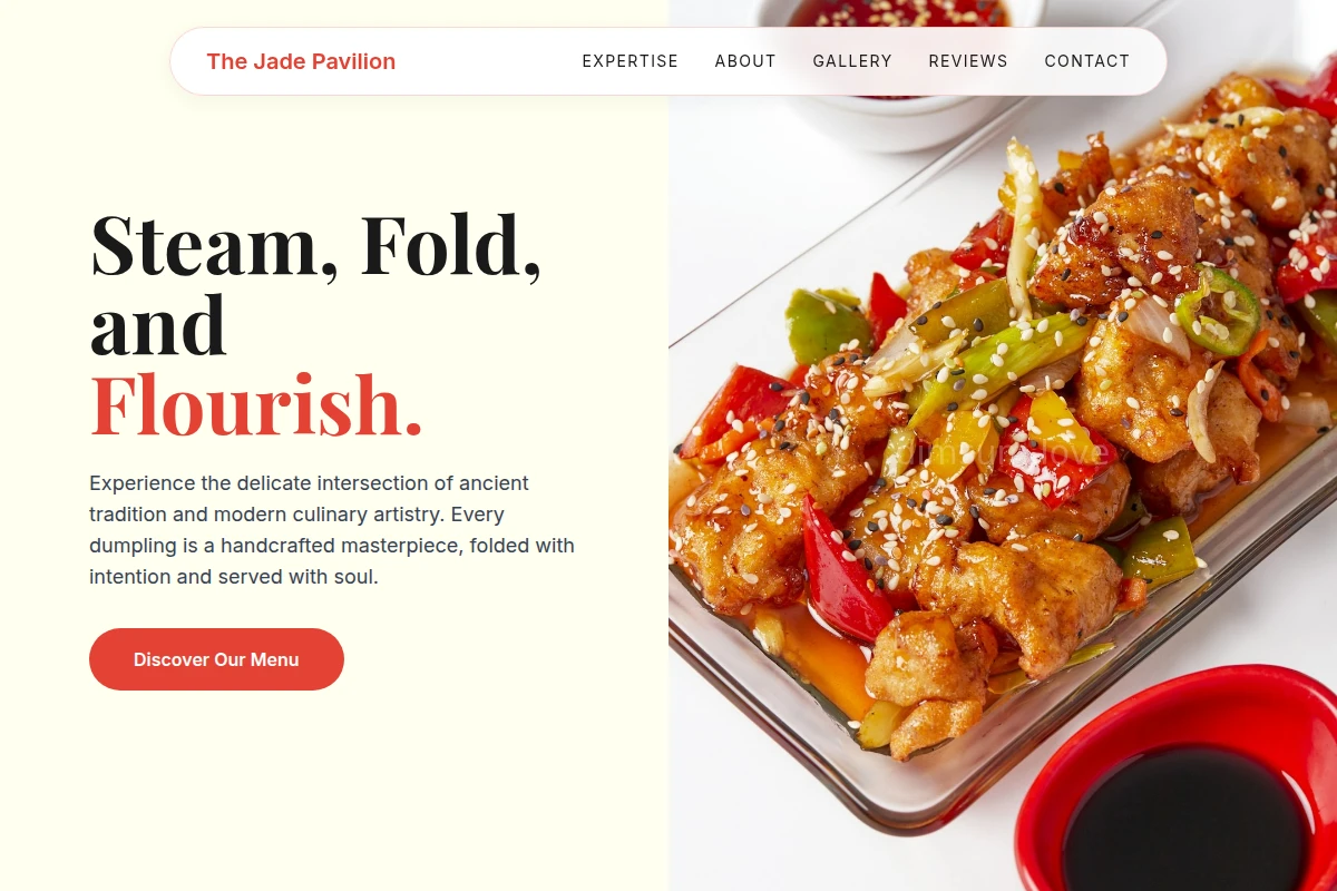 Folding Art Chinese Food